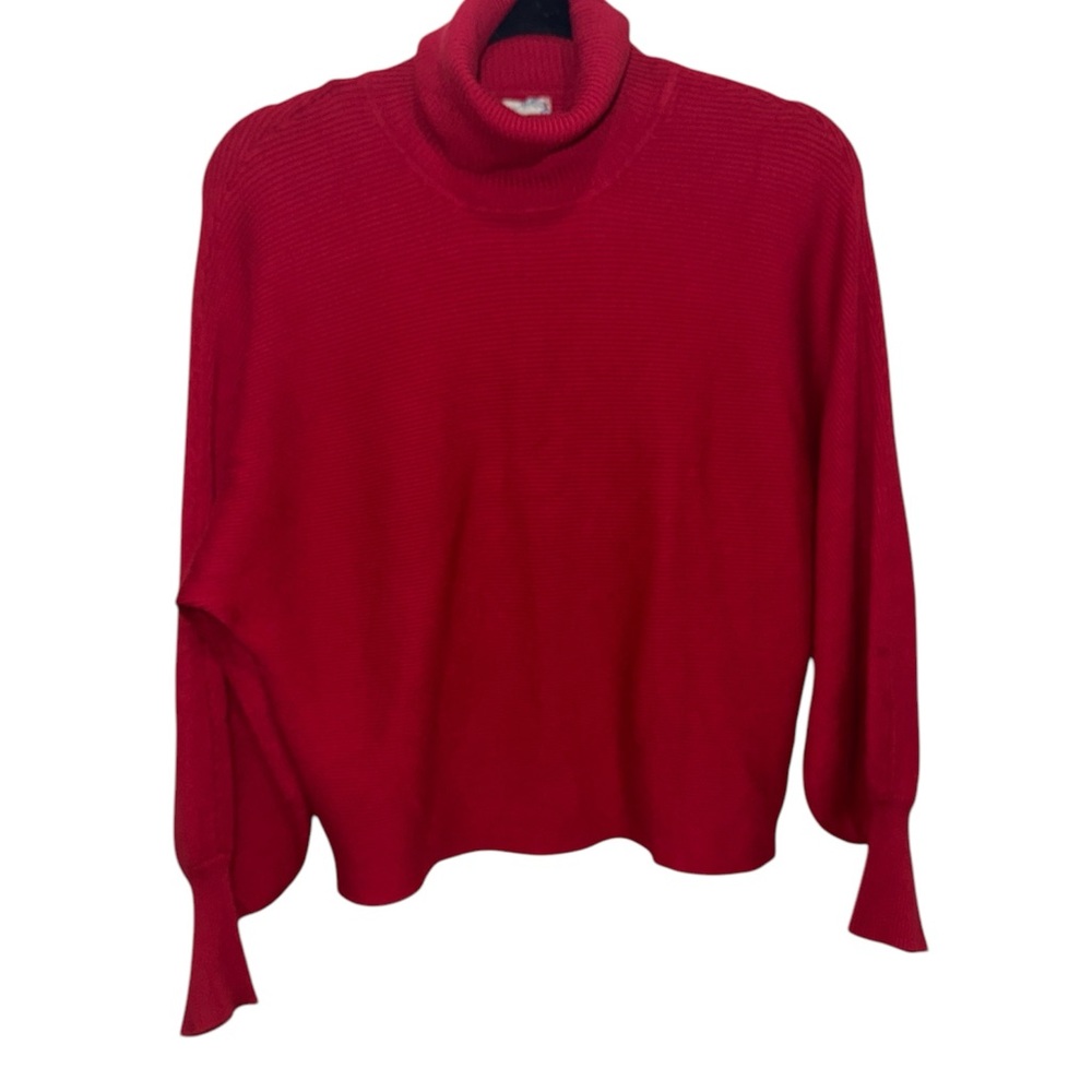 Women's Red Turtleneck Sweater